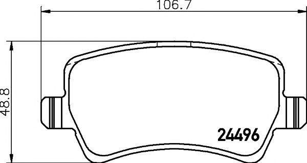 Колодки тормозные VOLVO S80,V70,XC70 FORD S-Max,Galaxy (06-) задние (4шт.) TEXTA 2449607 TEXTAR