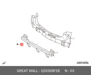 Q32008FDE ГАЙКА M8X1,25 ФЛАНЦЕВАЯ Q32008FDE GREAT WALL