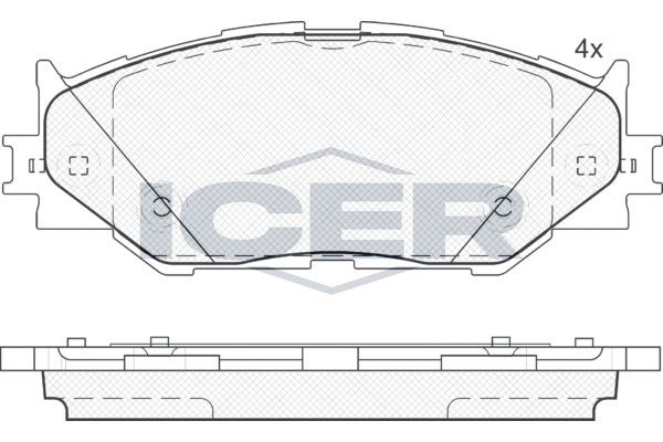 181750 колодки дисковые передние!\ Lexus IS II 2.5/2.2D 05> 181750 ICER
