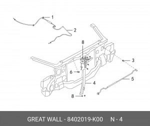 ВТУЛКА УПОРА КАПОТА HOVER  - 8400013-K00 GREAT WALL/HAVAL 8402019K00 GREAT WALL