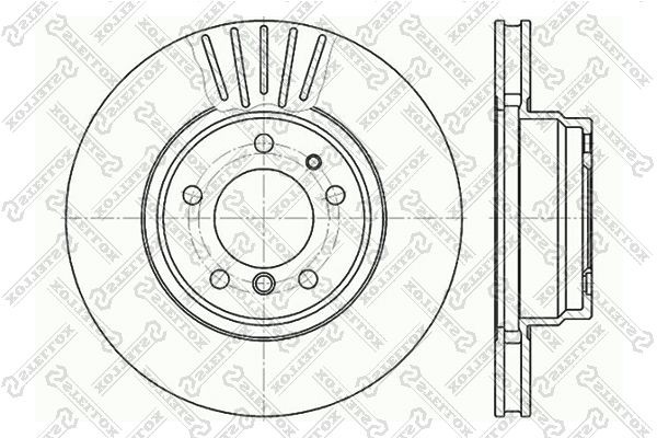 диск тормозной передний!\BMW E38 2.5-3.5 M51/M52/M57/M60/M62 93> 6020-1534V-SX STELLOX