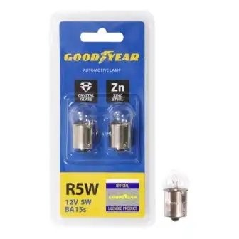 Лампа 12V R5W BA15s блистер (2шт.) GOODYEAR GY012206 GOODYEAR