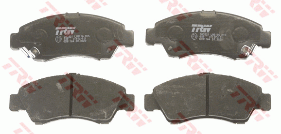 Колодки тормозные HONDA Civic, Jazz передние (4шт.) TRW GDB1164 TRW