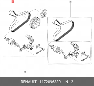 Ремень генер. RENAULT 117209638R 117209638R RENAULT
