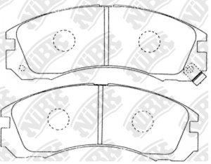 Колодки передние (MITSUBISHI GALANT IV-VI, PAJERO II-III, PEUGEOT 4007) PN3233 PN3233 NIBK