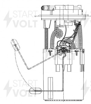 Модуль топливного насоса для а/м Toyota Corolla 01- 1.6i hatchback/Avensis 03- 1 SFM 1902 START VOLT