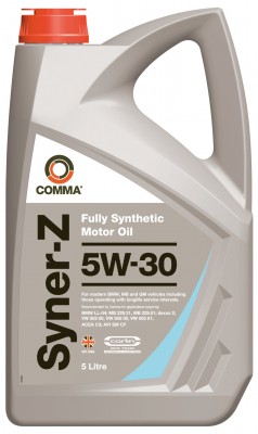 COMMA 5W30 SYNER-Z (5L) масло моторное!ACEA C3,API SN/CF, BMW LL-04,VW 505.01,MB SYZ5L COMMA