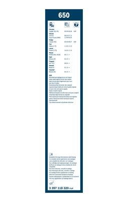 Щетка стеклоочистителя IVECO 650/650 комплект BOSCH 3 397 118 320 BOSCH