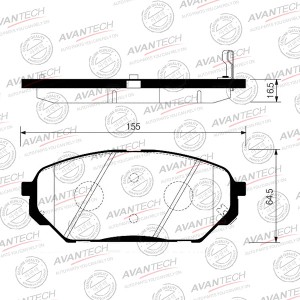 Колодки тормозные дисковые Avantech передние (противоскрипная пластина в компл.) AV173 AVANTECH
