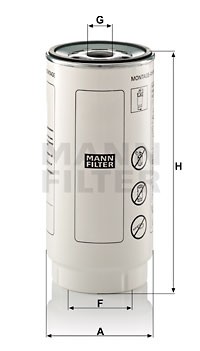 Элемент фильтрующий MERCEDES Actros топливный (для PreLine PL 420) MANN PL4207X MANN FILTER