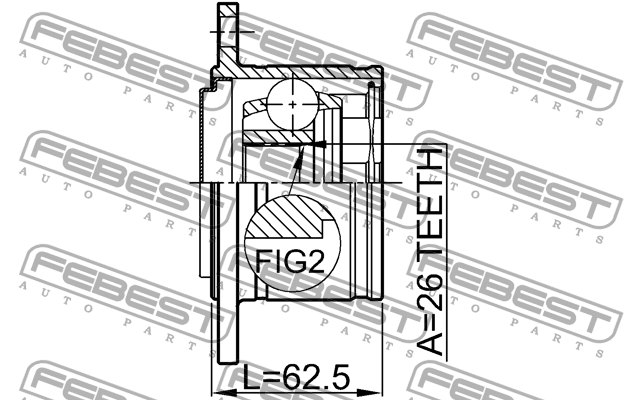 ШРУС 0411-K94RH 0411-K94RH FEBEST