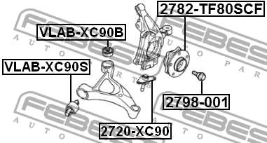 Опора шаровая 2720-XC90 2720-XC90 FEBEST
