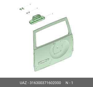 Фонарь УАЗ-3163 дополнительного сигнала торможения (ОАО УАЗ) 316300371602000 UAZ UAZ