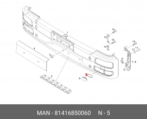 Прижимное кольцо 81416850060 MAN