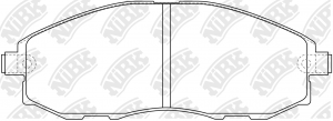 Колодки тормозные HYUNDAI Starex H-1 (-02) передние (4шт.) NIBK PN0434 NIBK