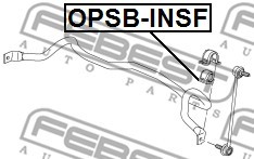 Втулка переднего стабилизатора OPEL ASTRA J 2010-2015 OPSB-INSF OPSB-INSF FEBEST