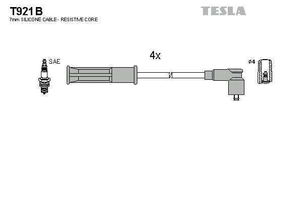 Провод высоковольтный ЛАДА Largus RENAULT Logan комплект TESLA T921B TESLA