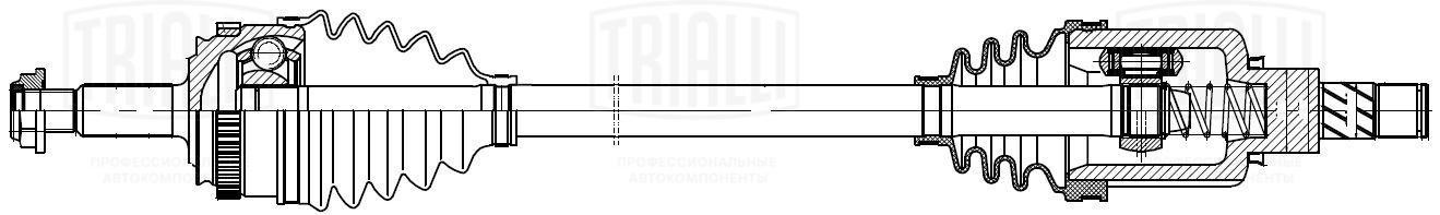 Привод для а/м Лада Vesta (19-)/X-Ray (19-) 1.6i CVT (перед. лев.) (AR 852) AR 852 TRIALLI