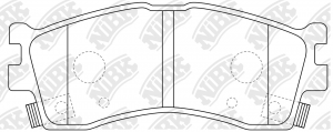 Колодки тормозные KIA Spectra (ИжАвто) (05-),Rio (02-),Clarus (98-) передние (4ш PN0702 NIBK