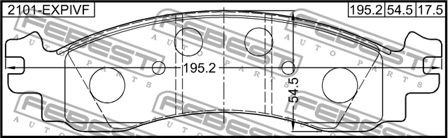 Колодки тормозные передн комплект FORD EXPLORER III 2101-EXPIVF 2101-EXPIVF FEBEST
