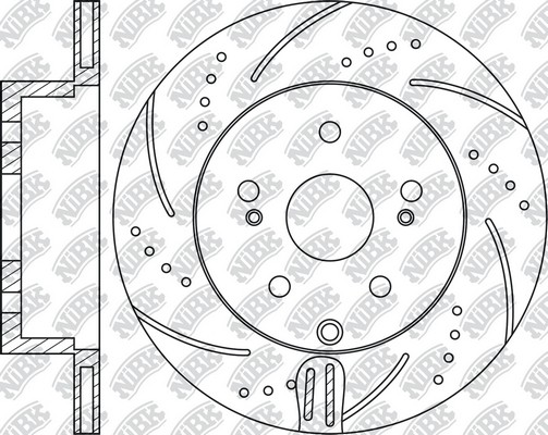 Диск тормозной LEXUS RX270 (08-) задний (1шт.) NIBK RN21002DSET NIBK