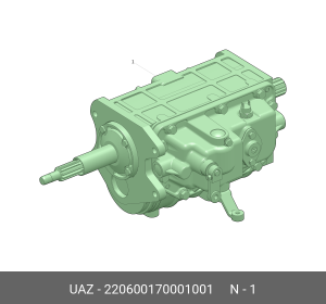 КПП УАЗ-452,3303 (5-ти ступенчатая) (BAIC) (ОАО УАЗ) № 220600170001001 UAZ UAZ