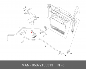 Лист. борозд. винт с цил. гол. D5X22-ST- 06072133313 MAN