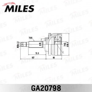 ШРУС наружный LADA 2123 (GSP 828004) GA20798 GA20798 MILES