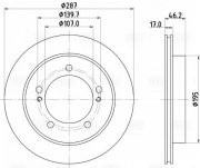 Диск торм. для а/м Suzuki Jimny (98-) перед. d290 № шасси 00203805) DF240106 DF240106 TRIALLI