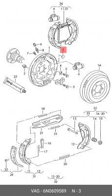VW GOLF IV/BORA (1997-2005)/AUDI A2 [8Z0] (2000-20 6N0 609 589 VAG