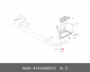 Зажимная накладка 81416500015 MAN
