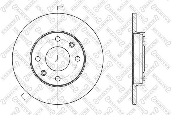 диск тормозной передний!\ Peugeot 309/405, Citroen Saxo/ZX 1.0-1.9 83> 6020-9910-SX STELLOX