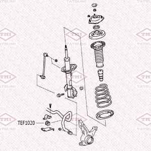 втулка стабилизатора переднего!\ Toyota RAV4 00> TEF1020 TATSUMI