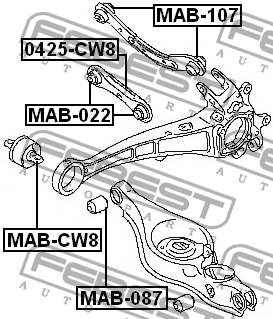 Сайлентблок MAB-022 MAB-022 FEBEST