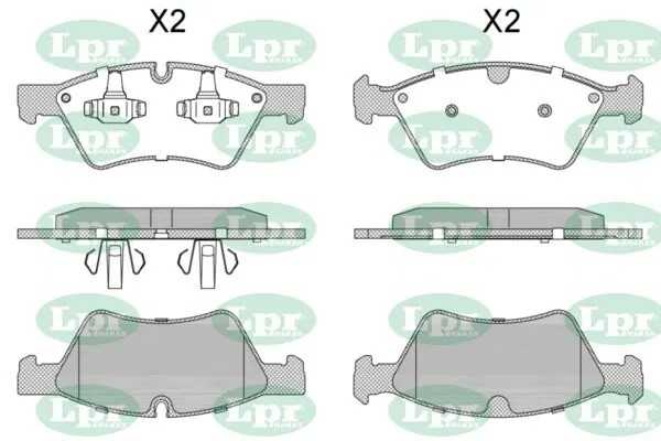 Комплект тормозных колодок 05P1253 05P1253 LPR