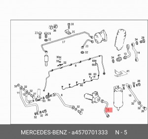 ТРУБКА ТОПЛИВНАЯ A 457 070 13 33 MERCEDES BENZ