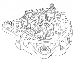 Мост диодный ген. для а/м Nissan Qashqai (13-)/X-Trail T32 (14-) 2.0i (с крышкой VDB0909 START VOLT