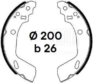 Колодки торм. Suzuki Swift (10-) барабан. 200x26 (GF 4698) GF 4698 TRIALLI