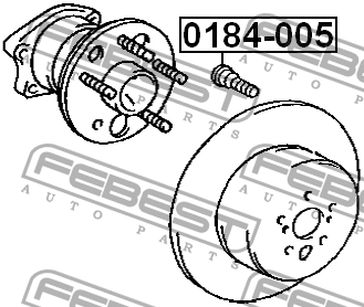 Шпилька колесная TOYOTA CARINA E AT19#/ST191/CT190 1992-1997 0184-005 0184-005 FEBEST