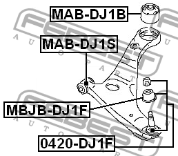 Сайлентблок MAB-DJ1S MAB-DJ1S FEBEST