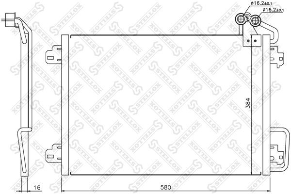 радиатор конд.\ Renault Megane/Scenic 99-01 10-45197-SX STELLOX