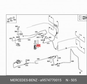 картридж топливного фильтра A 957 477 00 15 MERCEDES BENZ