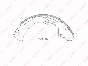 Колодки тормозные барабанные задние BS-5713 LYNXAUTO