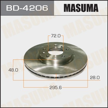 диск тормозной передний!\ Mazda CX7 2.3/2.2D 06> BD4206 MASUMA