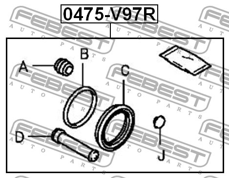 Ремкомплект суппорта задний 0475-V97R 0475-V97R FEBEST