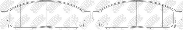 Колодки передние (MITSUBISHI PAJERO SPORT/MONTERO SPORT 08/L200 05) PN3809 PN3809 NIBK