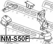 Подушка двигателя передняя (гидравл) INFINITI FX45/35 (S50) 2002-2008 NM-S50F NM-S50F FEBEST