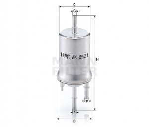 GOLF V (2004>) WK692 MANN FILTER