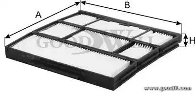 Фильтр салона AG569CF AG 569 CF GOODWILL
