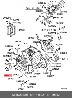 САЛЬНИК ВАЛА ВЕДУЩЕЙ ШЕСТЕРНИ РАЗДАТ.КОР mr145502 MR145502 MITSUBISHI